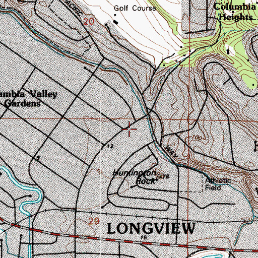 Topographic Map of Valley Christian Fellowship Church, WA