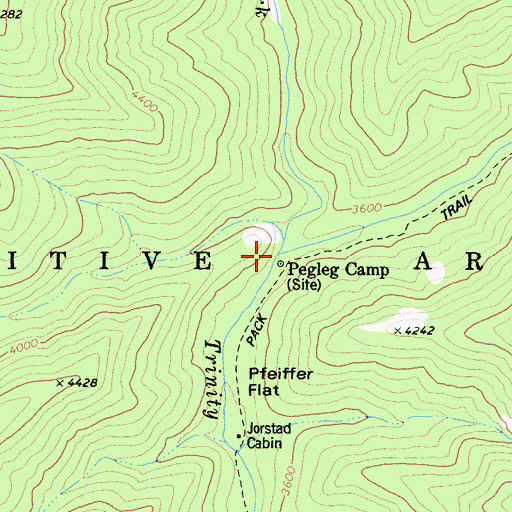 Topographic Map of Grizzly Creek, CA