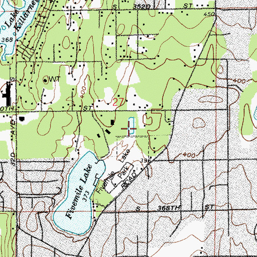 Topographic Map of Washington Buddhavanaram, WA