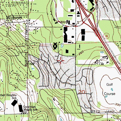 Topographic Map of Peninsula Christian Fellowship Church, WA