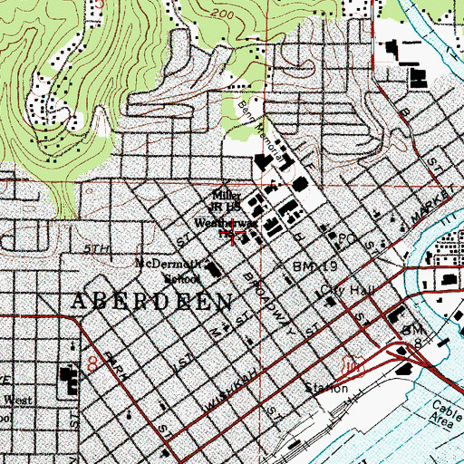 Topographic Map of Amazing Grace Lutheran Church, WA