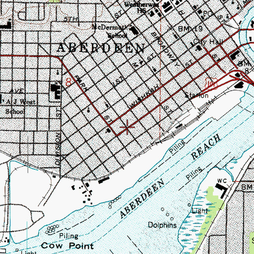 Topographic Map of Christian Cable Ministries, WA