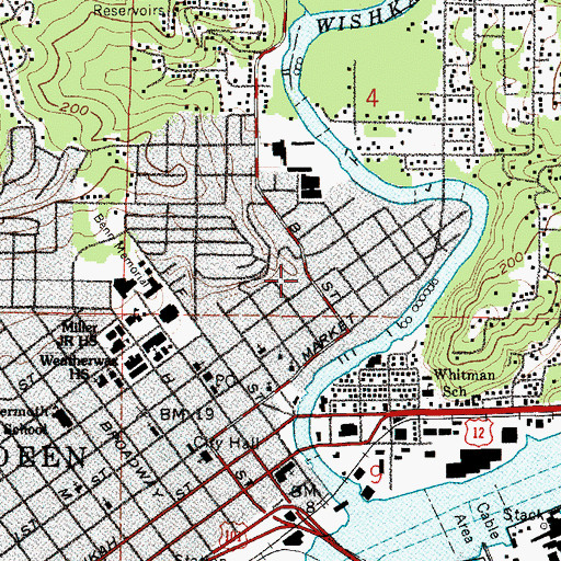 Topographic Map of New Beginnings Community Church, WA