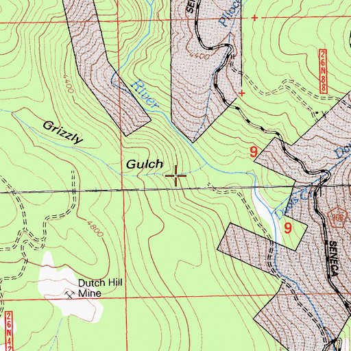 Topographic Map of Grizzly Gulch, CA
