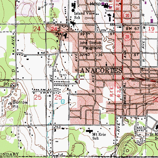 Topographic Map of New Hope Christian Fellowship Church, WA