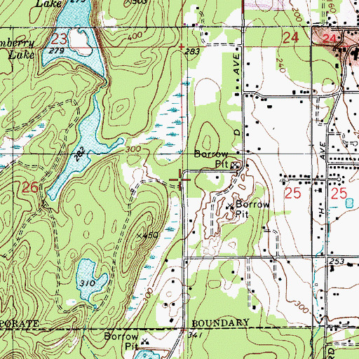 Topographic Map of Safe Harbor Foursquare Church, WA