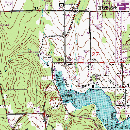 Topographic Map of Saint Barnabas Episcopal Church, WA