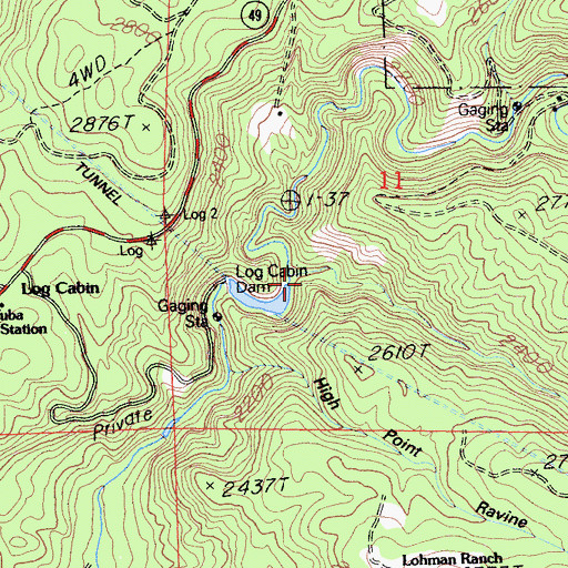 Topographic Map of Grizzly Gulch, CA