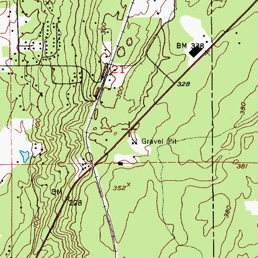 Topographic Map of North Mason United Methodist Church, WA