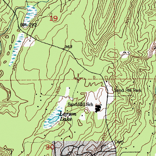 Topographic Map of Prince of Peace Catholic Church, WA