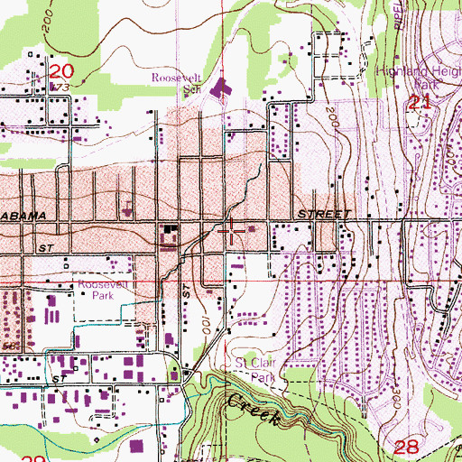 Topographic Map of Bellingham Spanish Church, WA