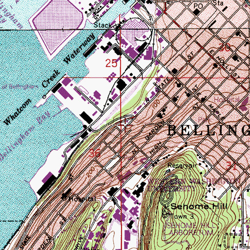 Topographic Map of Church of Scientology, WA
