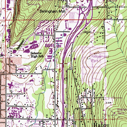 Topographic Map of Community Baptist Church, WA