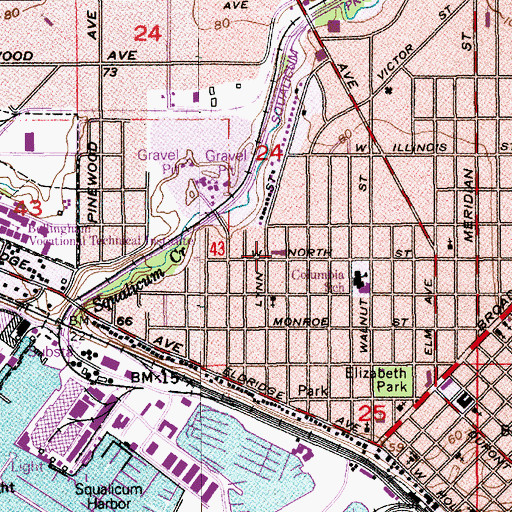 Topographic Map of Immanuel Bible Church, WA