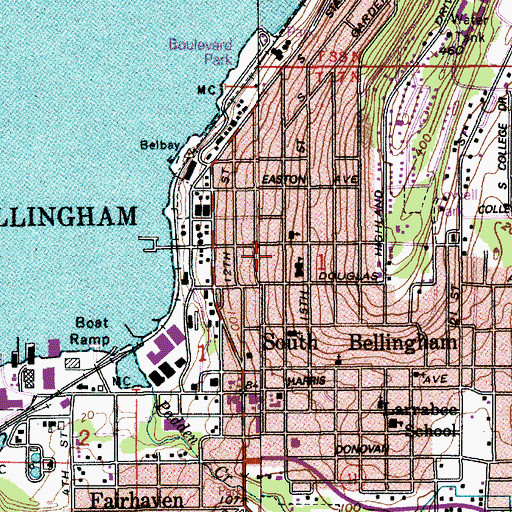 Topographic Map of Saint James Presbyterian Church, WA