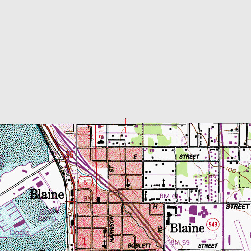 Topographic Map of Northwood Alliance Church, WA