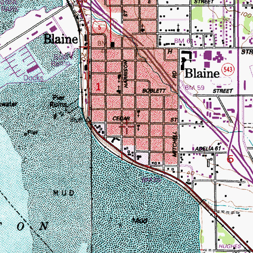 Topographic Map of Unitarian Free Church, WA