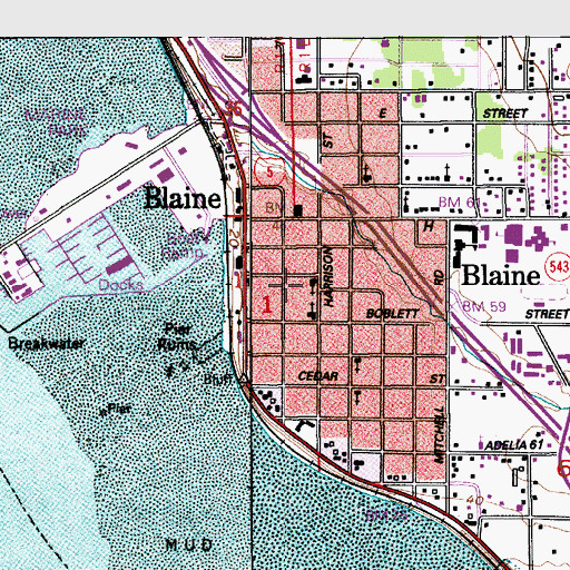 Topographic Map of United Church of Christ, WA