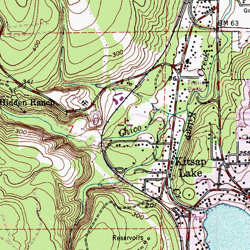 Topographic Map of Bremerton Seventh Day Adventist Church, WA