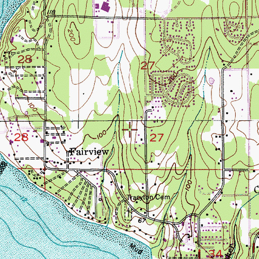 Topographic Map of Central Kitsap Christian Church, WA