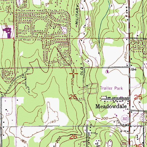 Topographic Map of Crossroads Neighborhood Church, WA