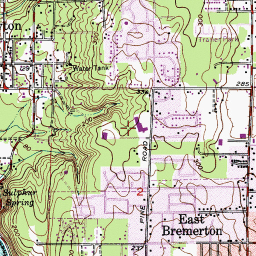 Topographic Map of Holy Trinity Catholic Church, WA