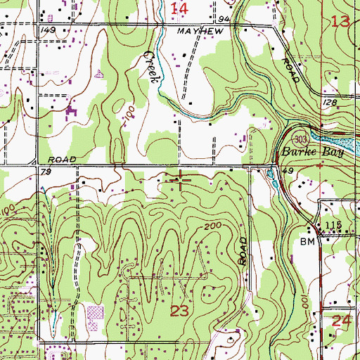 Topographic Map of Peninsula Bible Fellowship Church, WA