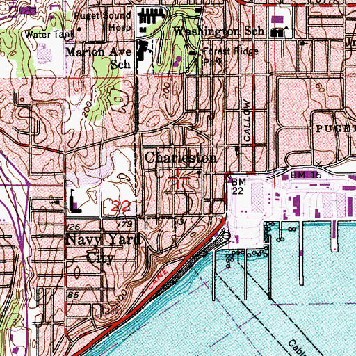 Topographic Map of Summit Avenue Presbyterian Church, WA