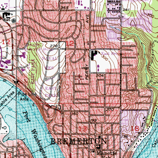 Topographic Map of The Church of Jesus Christ of Latter Day Saints, WA