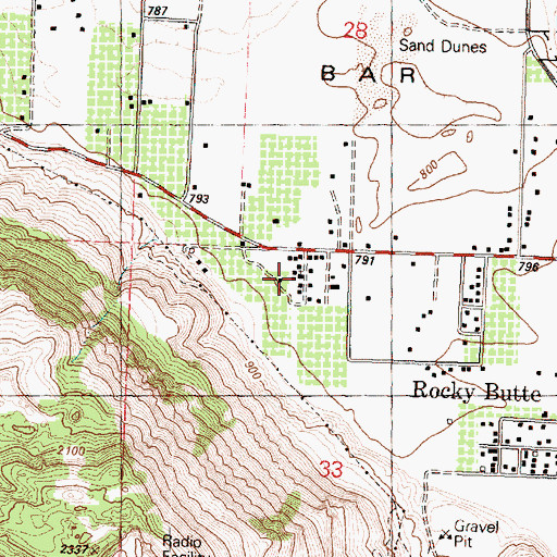 Topographic Map of Mountainview Pentecostal Church, WA