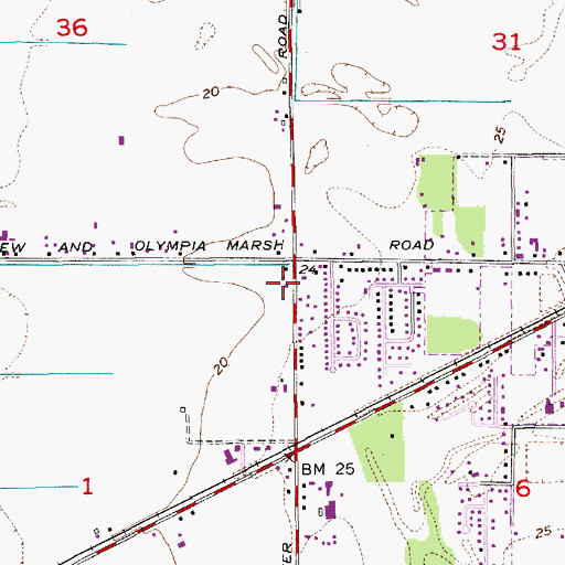 Topographic Map of Burlington Alliance Church, WA