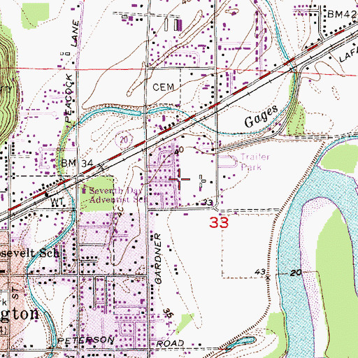 Topographic Map of Kingdom Hall of Jehovahs Witnesses, WA