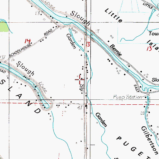 Topographic Map of Cathlamet Christian Fellowship Church, WA