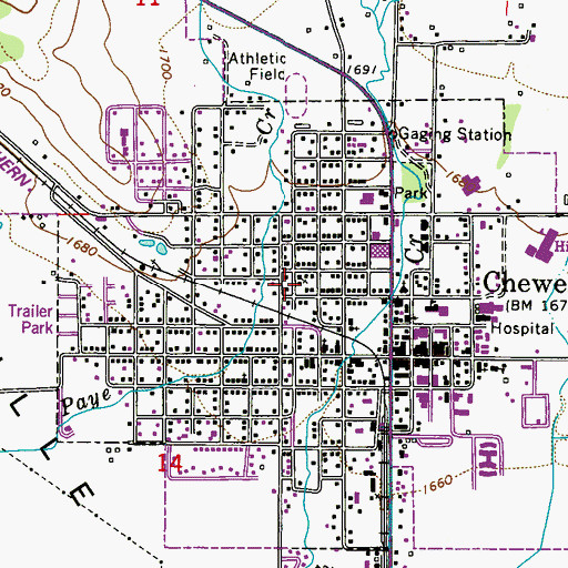 Topographic Map of Faith Community Church, WA