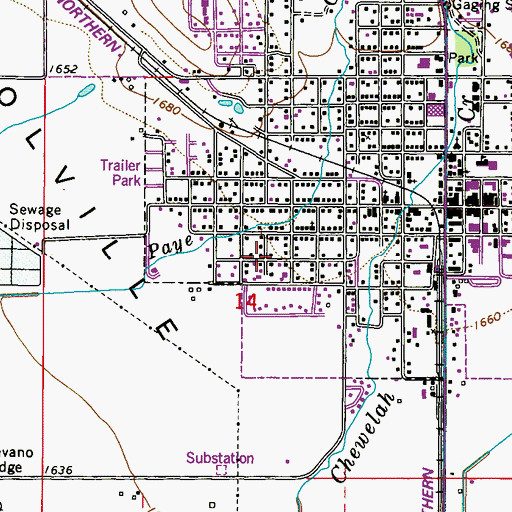 Topographic Map of Kingdom Hall of Jehovahs Witnesses, WA