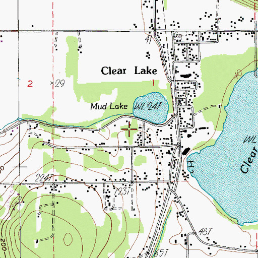 Topographic Map of First Baptist Church, WA