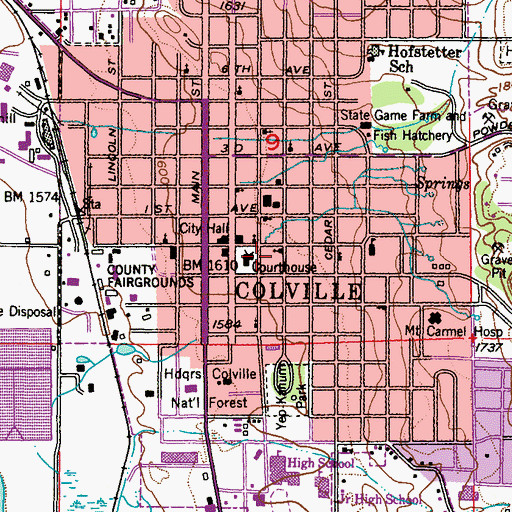 Topographic Map of Church of the Nazarene, WA