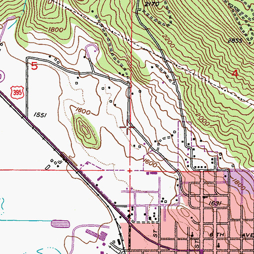 Topographic Map of Kingdom Hall of Jehovahs Witnesses, WA