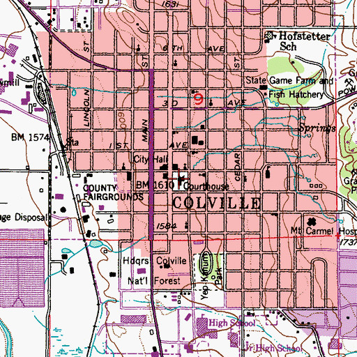 Topographic Map of New Calvary Chapel, WA