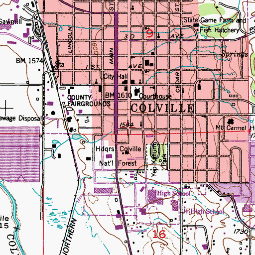 Topographic Map of Saint Paul Lutheran Church, WA