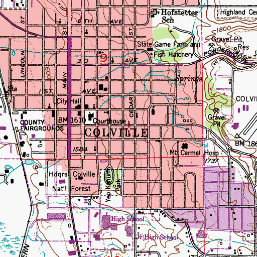 Topographic Map of Shiloh Fellowship Ministry, WA