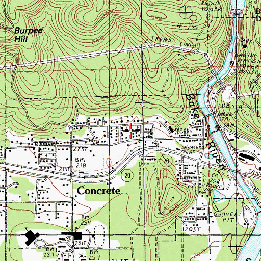 Topographic Map of Community Bible Church, WA