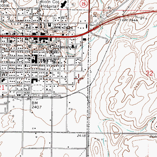 Topographic Map of Trinity Bible Fellowship Church, WA