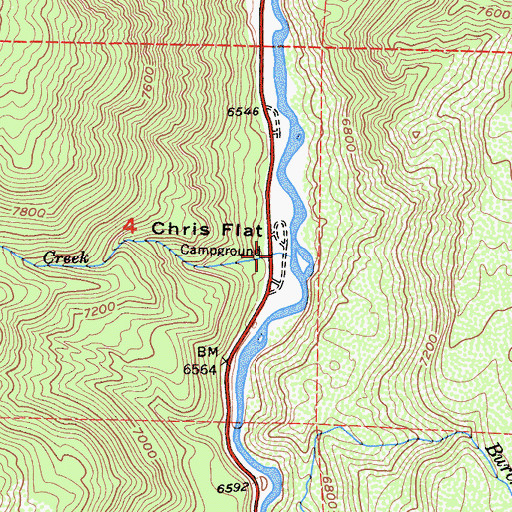 Topographic Map of Grouse Creek, CA