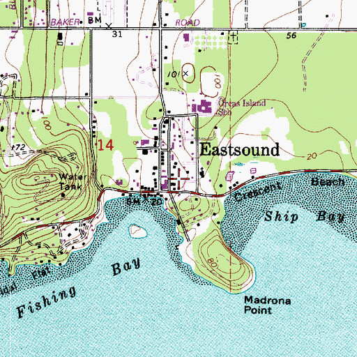 Topographic Map of Eagle's Rock Christian Fellowship Church, WA