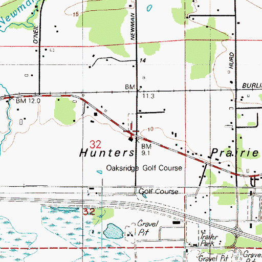 Topographic Map of Bethany Baptist Church, WA