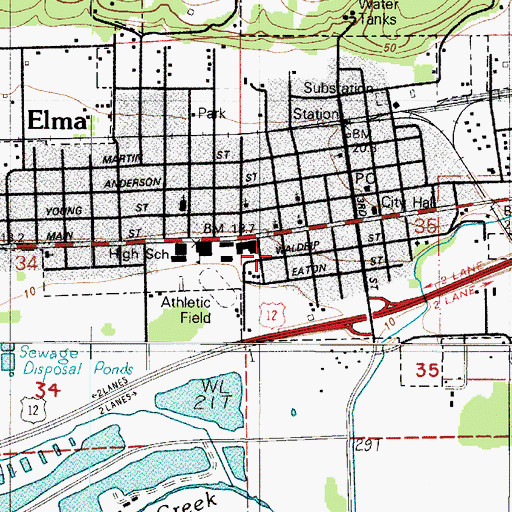 Topographic Map of Church of God, WA