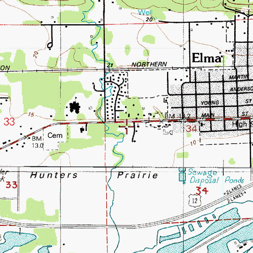 Topographic Map of Faith Lutheran Church, WA