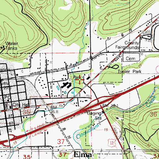 Topographic Map of The Church of Jesus Christ of Latter Day Saints, WA