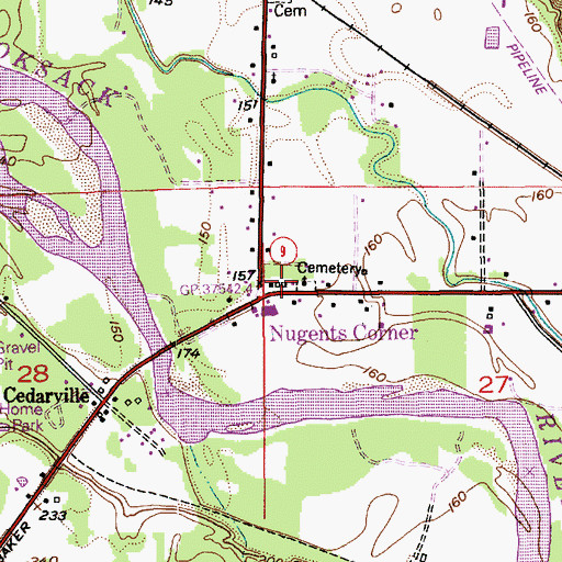 Topographic Map of Bethany Chapel, WA